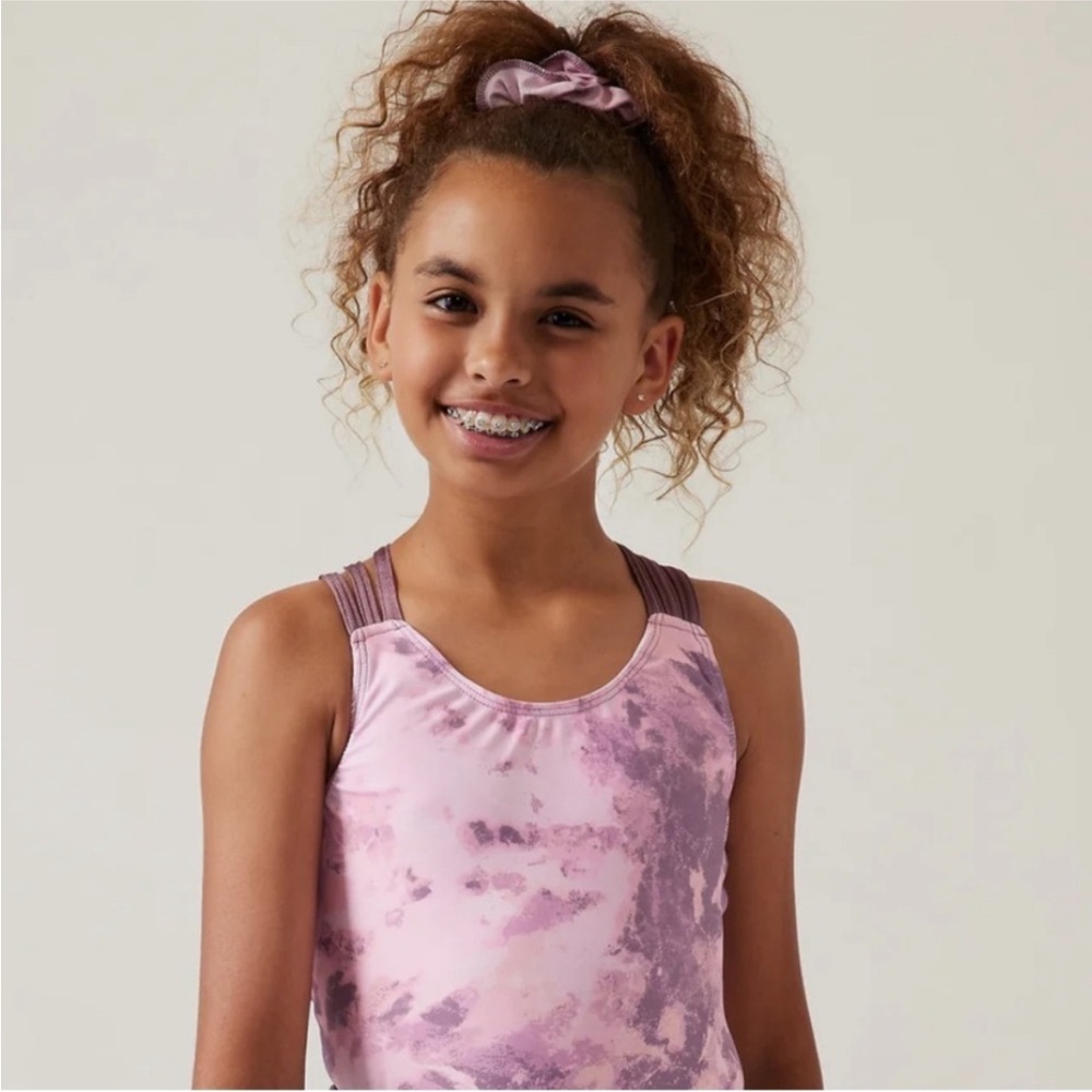 Destira Athleta Girl Somersault Pink Quartz leotard CM (8-10)